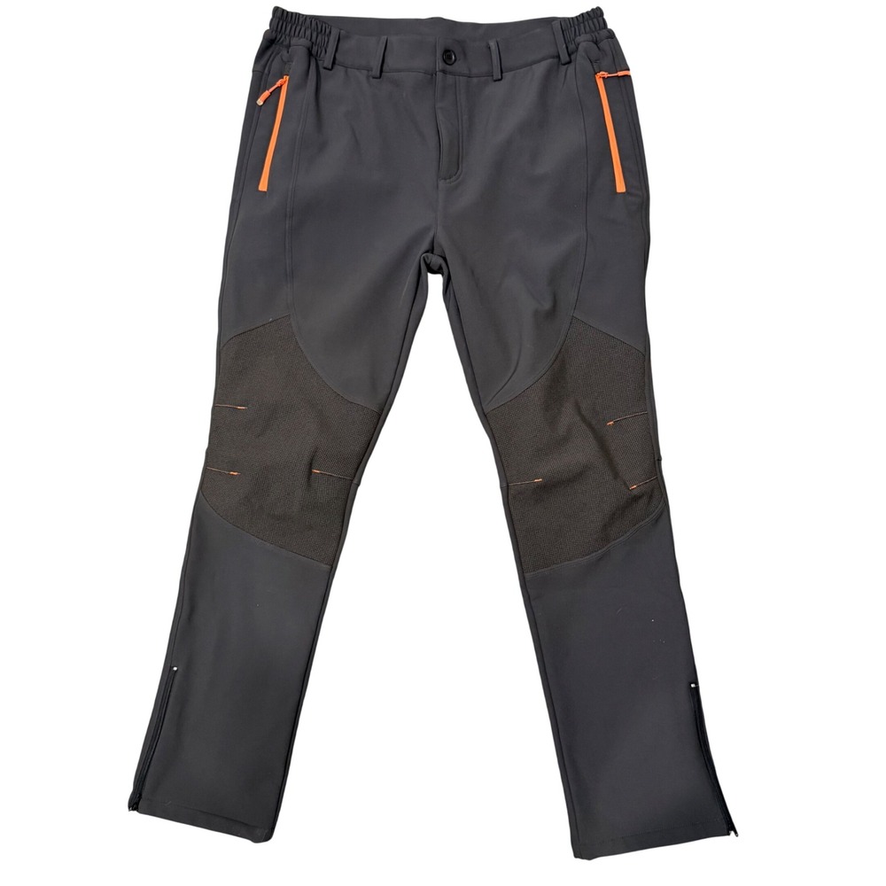 Fleece Lined Softshell Work Pants Workwear Mens 38x32 Reinforced Knees Utility